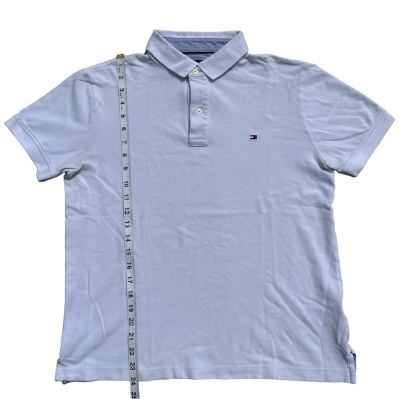 White Tommy Hilfiger Polo Shirt (M) - Picture 4 of 6